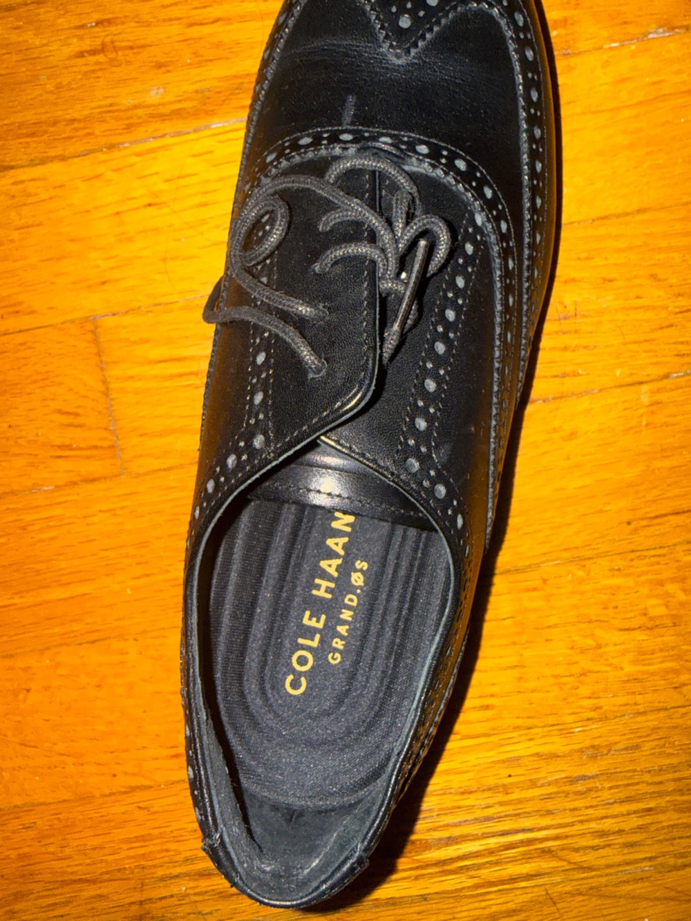 Cole Haan Black Brogue Wingtip Derby